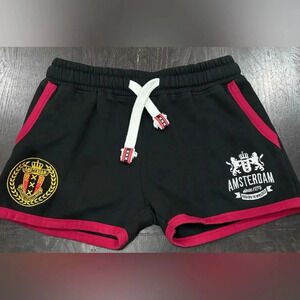 Amsterdam Label Black and Red Booty Short Shorts Size Juniors 12